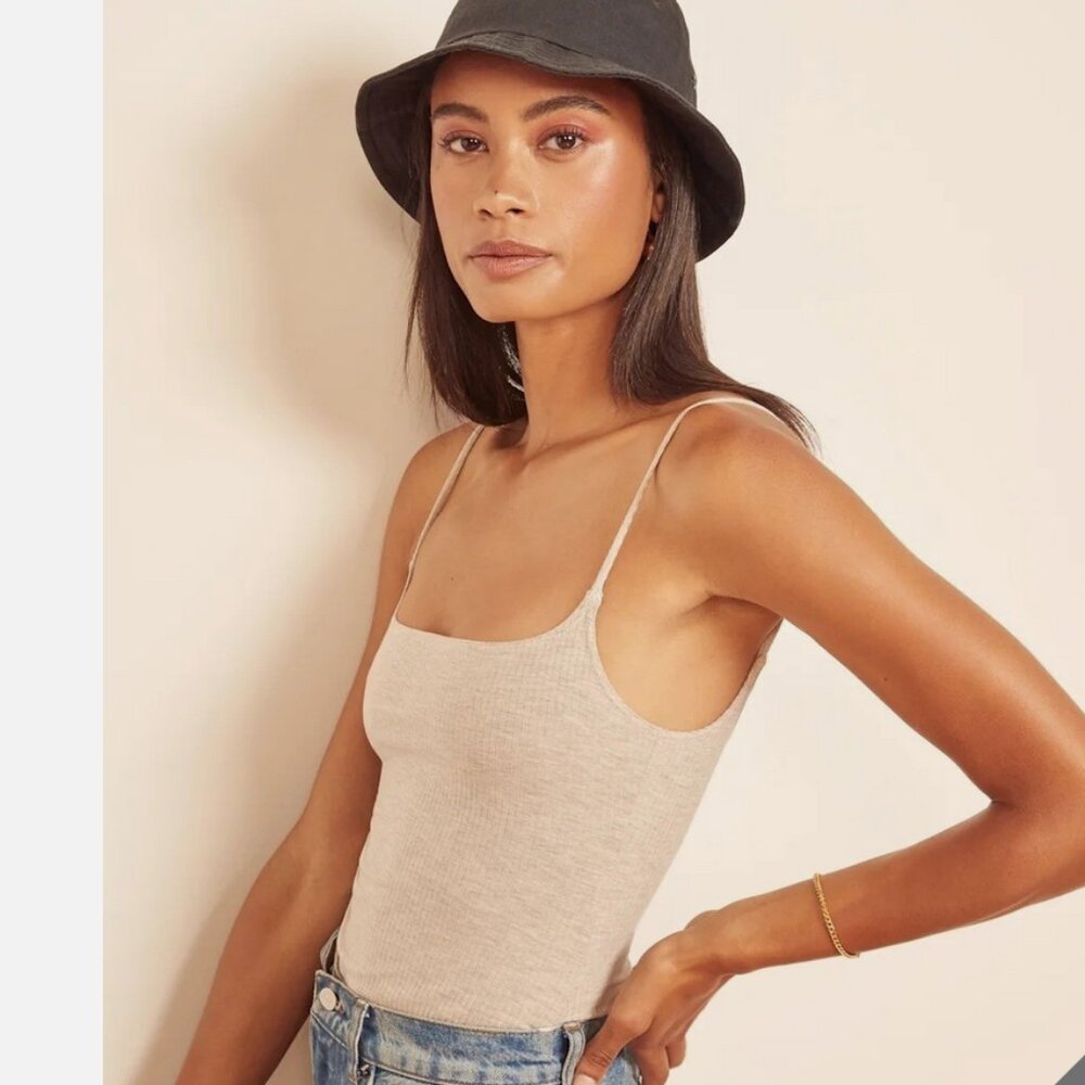 NWT Reformation Carrie Tank Top Women's XS Ribbed Camisole Shirt